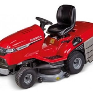 La tondeuse autoportée HONDA HF 2417 HBE K5 à une largeur de coupe de 102 cm et un moteur HONDA GCV 530. Ce tracteur de pelouse de la gamme HF2417 est idéal pour les terrains allant jusqu’à 5000m2 , le vidage du bac de la tondeuse est manuel.